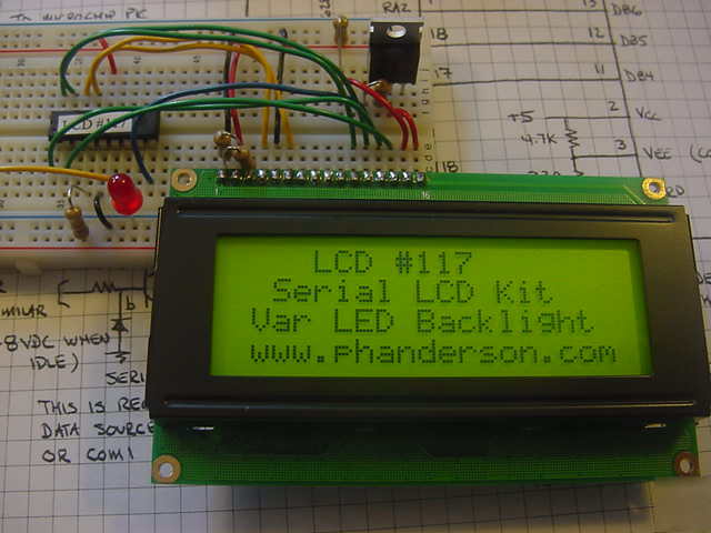 Serial lcd kit #117-9600 w 20X4 lcd - basic stamp 