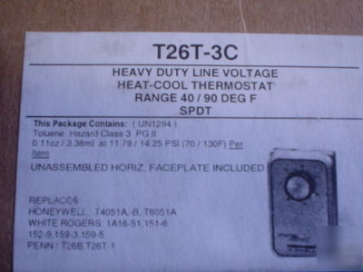 T26T3 johnson T26T-3C line voltage thermostat