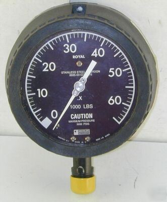 Weksler 0-65,000 psig pressure gauge 6685-00-527-6176 