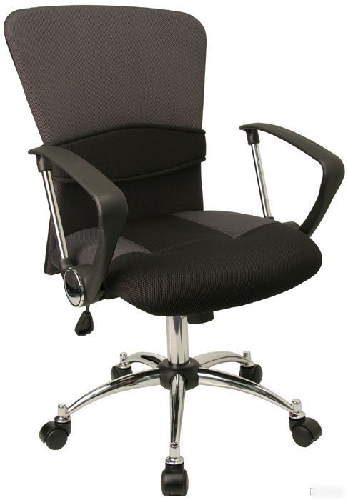 Grey mesh mid back computer office desk chair