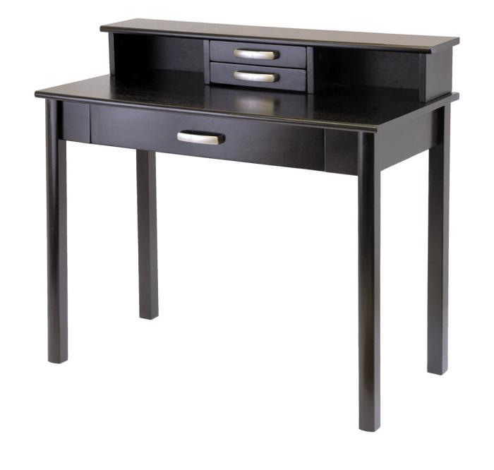 Home office set,wood desk, hutch,shelf, drawer,espresso