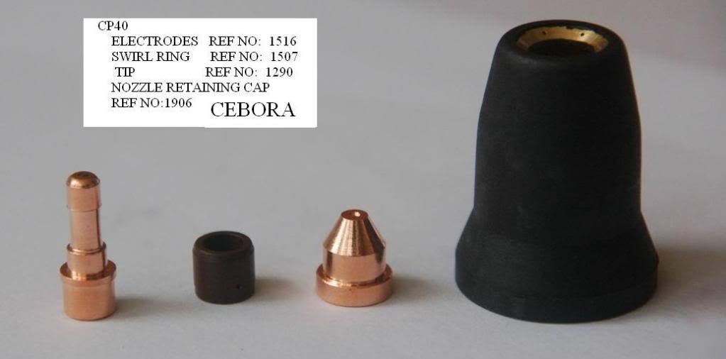 Cebora cp-40 torch air plasma cutter consumables 22PCS