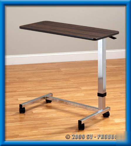 Overbed hospital table mobile food laptop tv stand 216