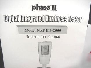 Phase ii pht 2000 integrated digital hardness tester