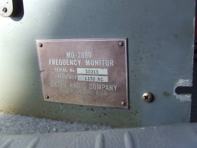 Vintage gates radio mo-2890 tube frequency monitor 
