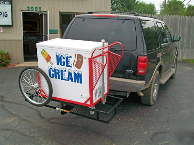 New vendor ice cream push cart w/umbrella & graphics