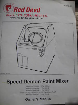 Red devil paint mixer combo speed demon #5305 and #5300