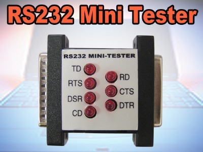 Rs-232 RS232 db-25 male to female check loopback tester