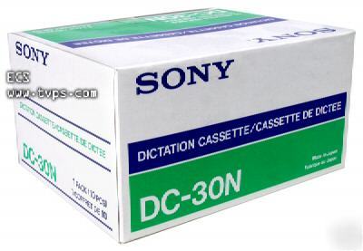 Sony DC30 30 minute standard cassette tapes, box of 10
