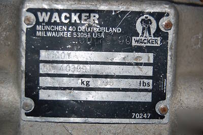 Wacker tamper BS60Y compactor