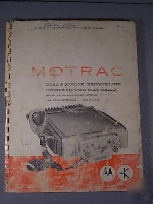 Motorola motrac mobile two- way radio manual du squelch