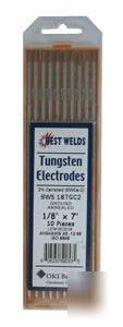 Ceriated tungsten electrode 2% 1/8