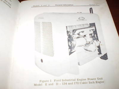 Ford e-134 & D172 engines owners manual 1958