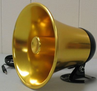 New cb ham radio pa speaker horn gold weather proof 