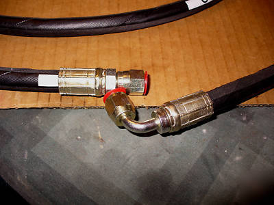 Two aeroquip gh 663 hi-impulse hydraulic hose & fitting