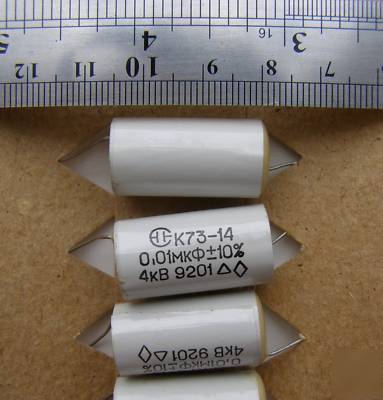 0.01UF +/-10% 4KV capacitor K73-14 nos. lot of 10