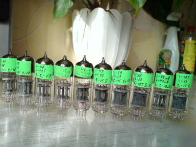 10 x 6N30P-dr / E182CC / ECC99 super tubes. nos. tested
