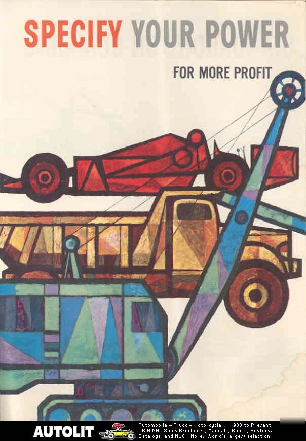 1960 cummins construction brochure dart marion bucyrus