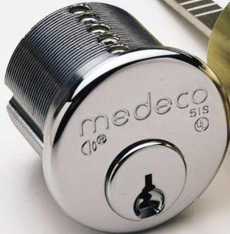 2 - medeco 1INCH mortise cylinders keyed/s M3 locksmith