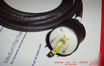 2 motor power cord with hubbell plug HBL2721 30A 250 ac
