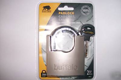 2 buffalo lock padlock w/ solid brass body 70MM 2-3/4