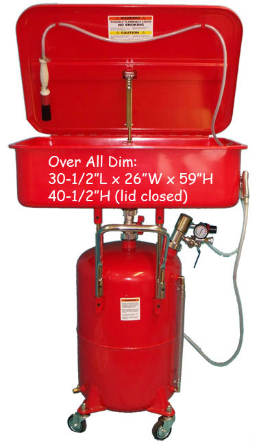Air pneumatic fluid parts washer 13 gallon storage tank
