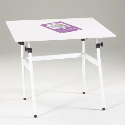 Berkley white table and top in white size: small