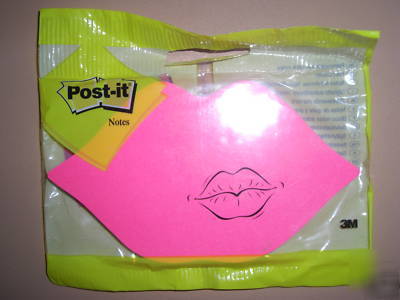 Bnip post-it notes block - pink lips kiss â€“ 75 sheets