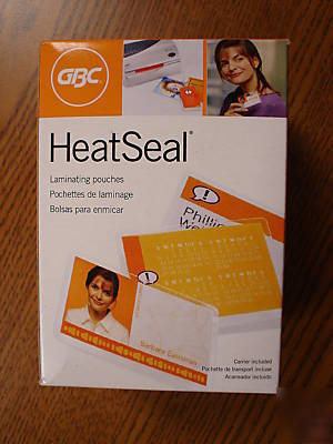 Gbc heatseal premium laminating pouches 10 mil lot /10
