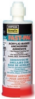 Simpson strong-tie fast-pac acrylic adhesive concrete