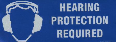 Hearing protection required sticker decal ears decals