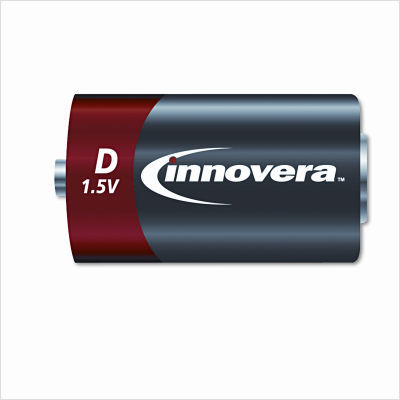 Innovera alkaline batteries, d, 4/pack