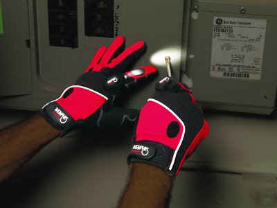 Memphis hand protection led lighted mechanics gloves l