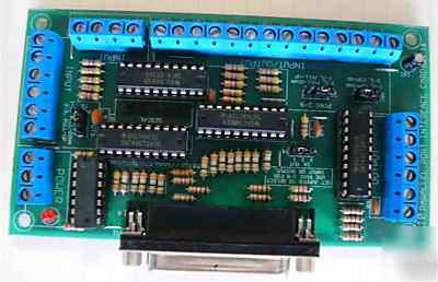 Parallel port breakout board for cnc and robot control