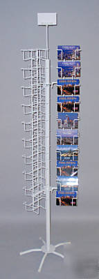 Post card greeting display rack postcard white 60PK 3W 