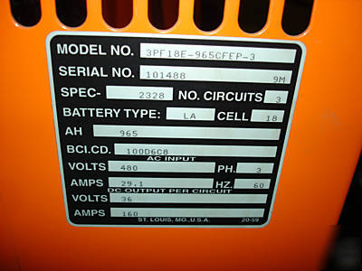 Power factor type la, forklift battery chargers 