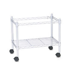 Safco rolling file cart gray wire bottom shelf 5205GR