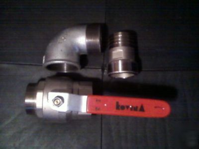 2 inch fully stainless stee ball valve with accessories