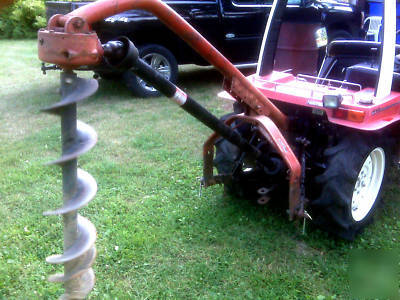 25 hp 4WD deisel power tractor with tree auger and..