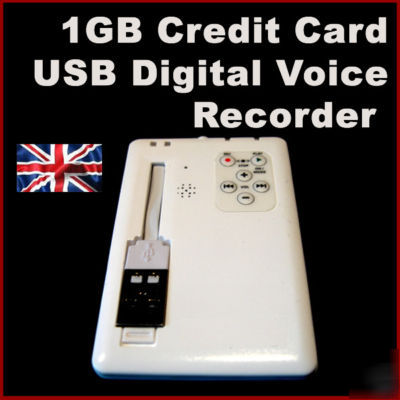70 hr 1GB credit card digital voice recorder dictaphone