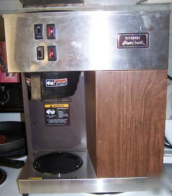 Bunn pourover commercial coffee maker brewer 2 burner