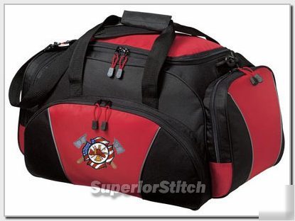 Fireman firefighter embroidered duffel bag any color pr