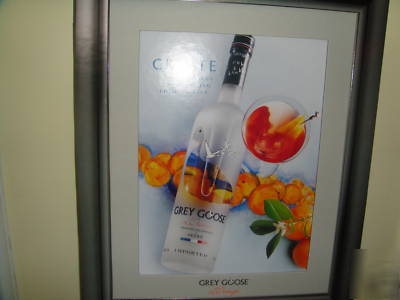 New dual sided rare grey goose vodka wall sign-brand 