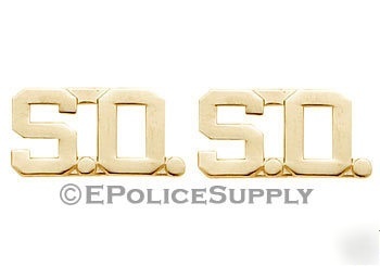 S.o. security officer collar insignia - W39 gold