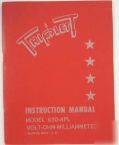 Triplett 630-apl instruction manual - $5 shipping 