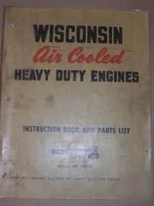 Wisconsin v-461D/460D engine repair/owner manual-parts