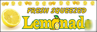 2 ft x 6 ft fresh squeezed lemonade banner concession