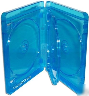 4-disc =blu-ray case= with moulded blu-ray logo 20-pak