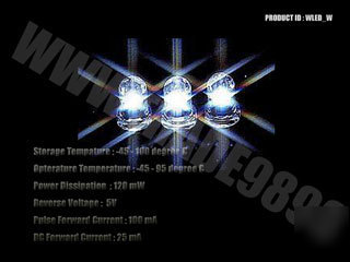 500 no x 5MM white led ultra bright bulbs with resistor