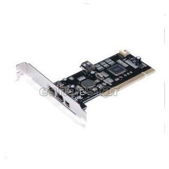 4-port ieee 1394 firewire dv video pc pci card & cable